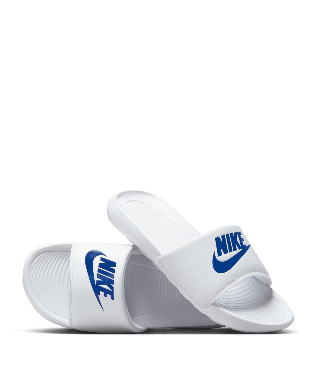 Nike White Victori One Slides for men