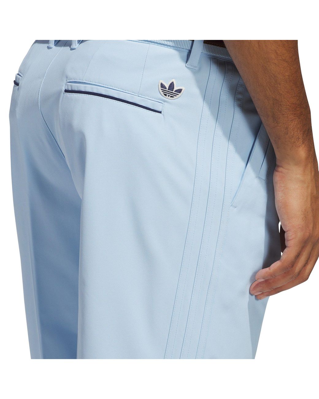 Adidas Blue F Pleat Golf Trousers for men