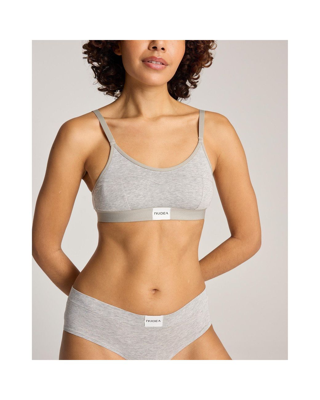 Nudea Multicolor Cotton Modal Contour Scoop Bralette
