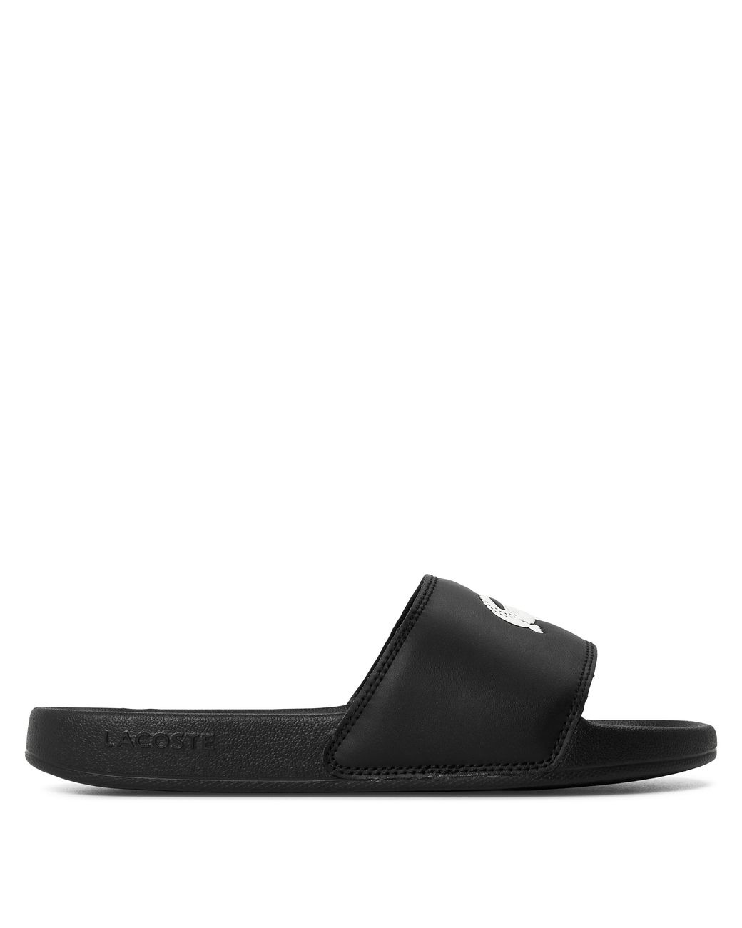 Lacoste Black Serve Sliders