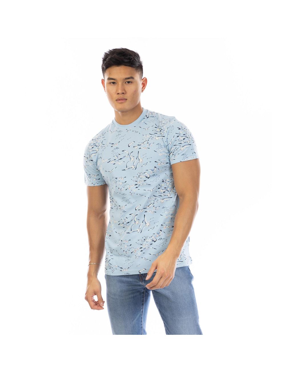Peter Werth Blue Feather T-Shirt for men