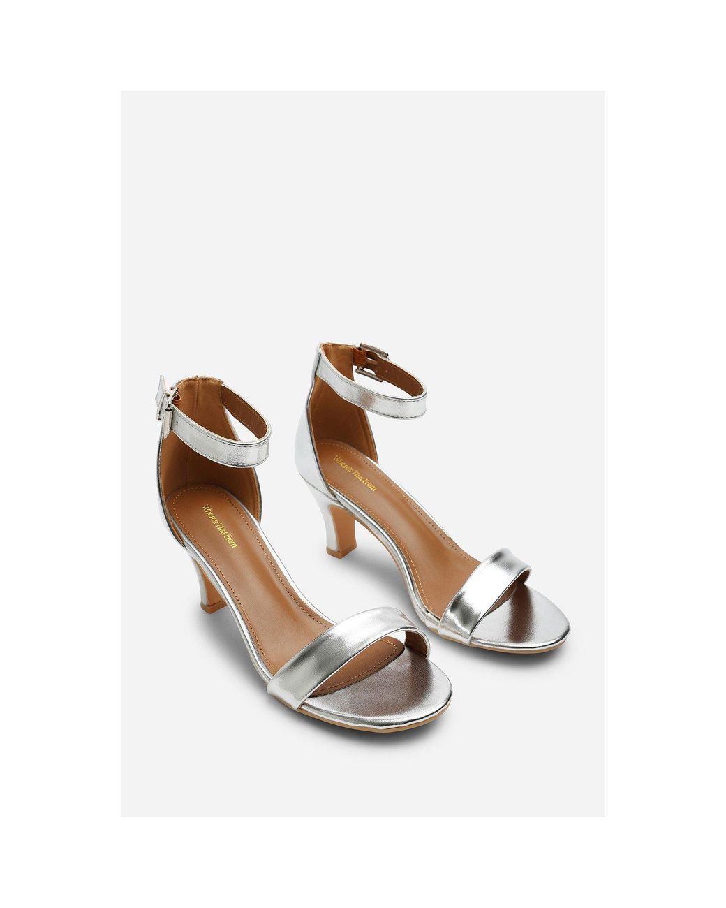Where's That From Brown Open-Toe Heeled Sandals