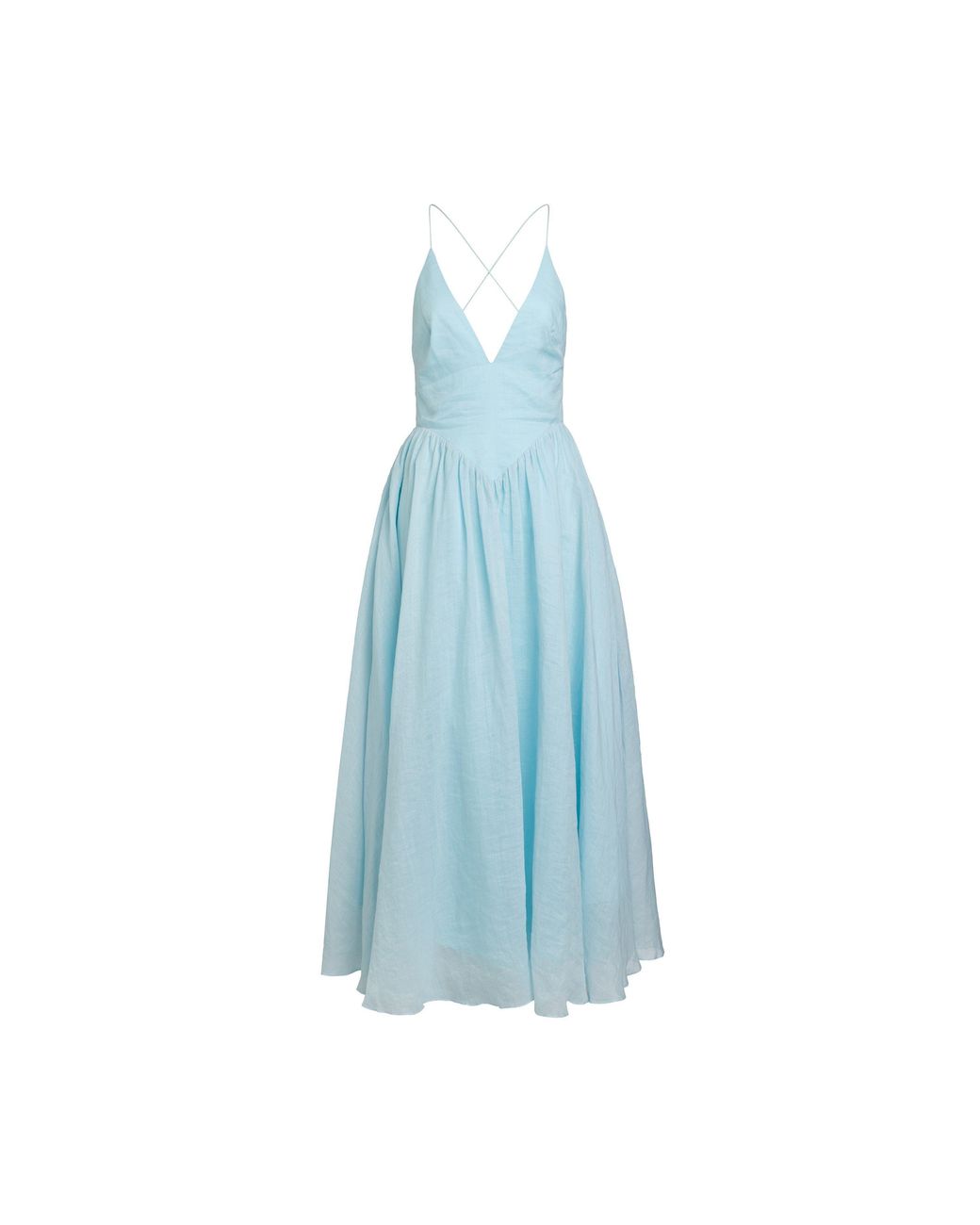 Bardot Blue Arletha Halter Cotton Maxi Dress