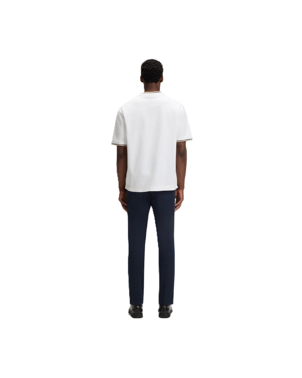 Boss White H Tames Short Sleeve Polo Shirt for men