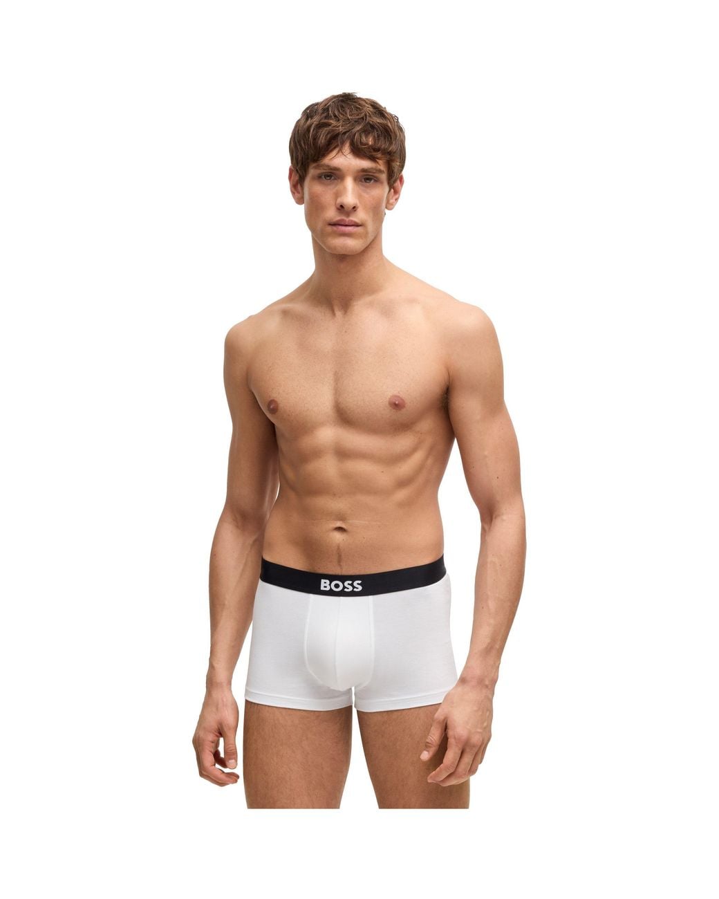 Boss Gray 3 Pack Boxers With Logo Waistband for men