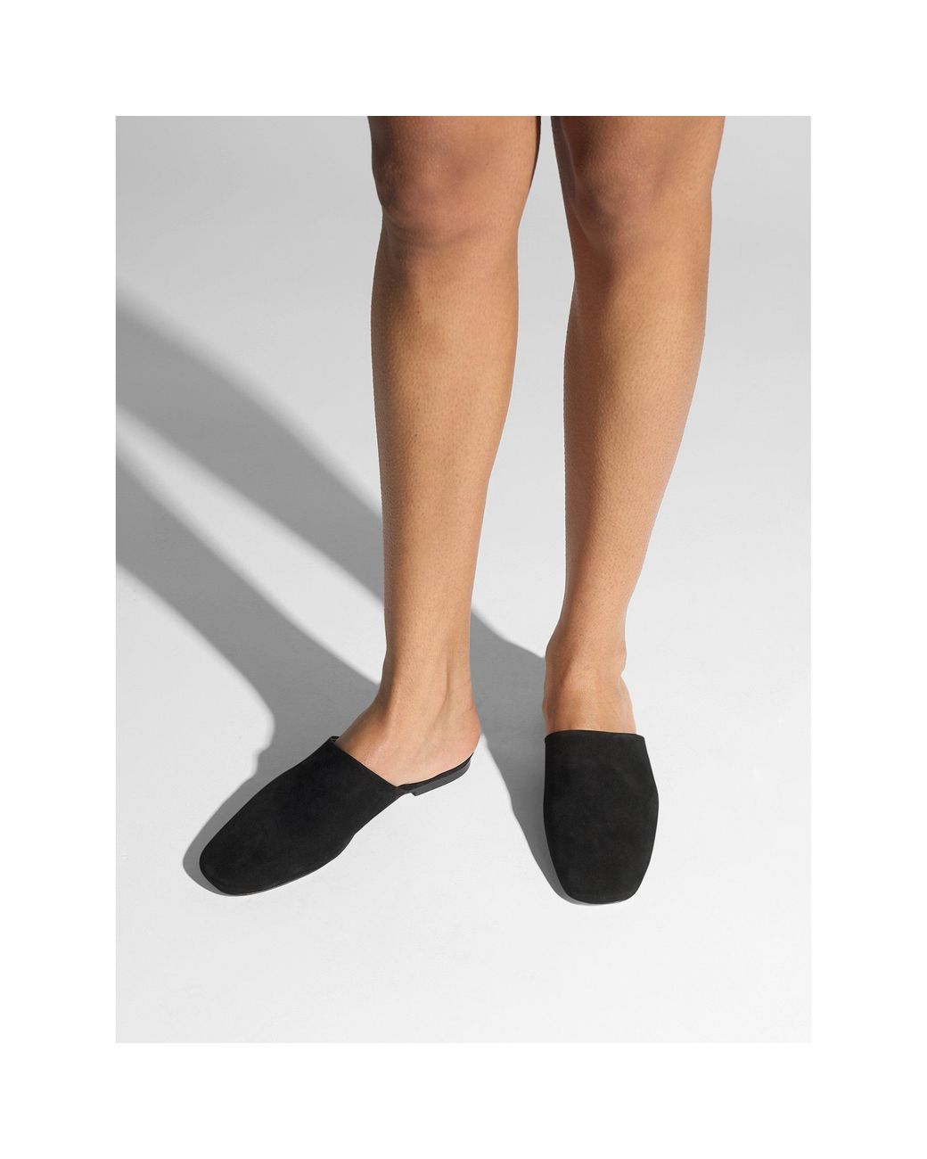 Aeyde Black Rega Mule Flat Mules