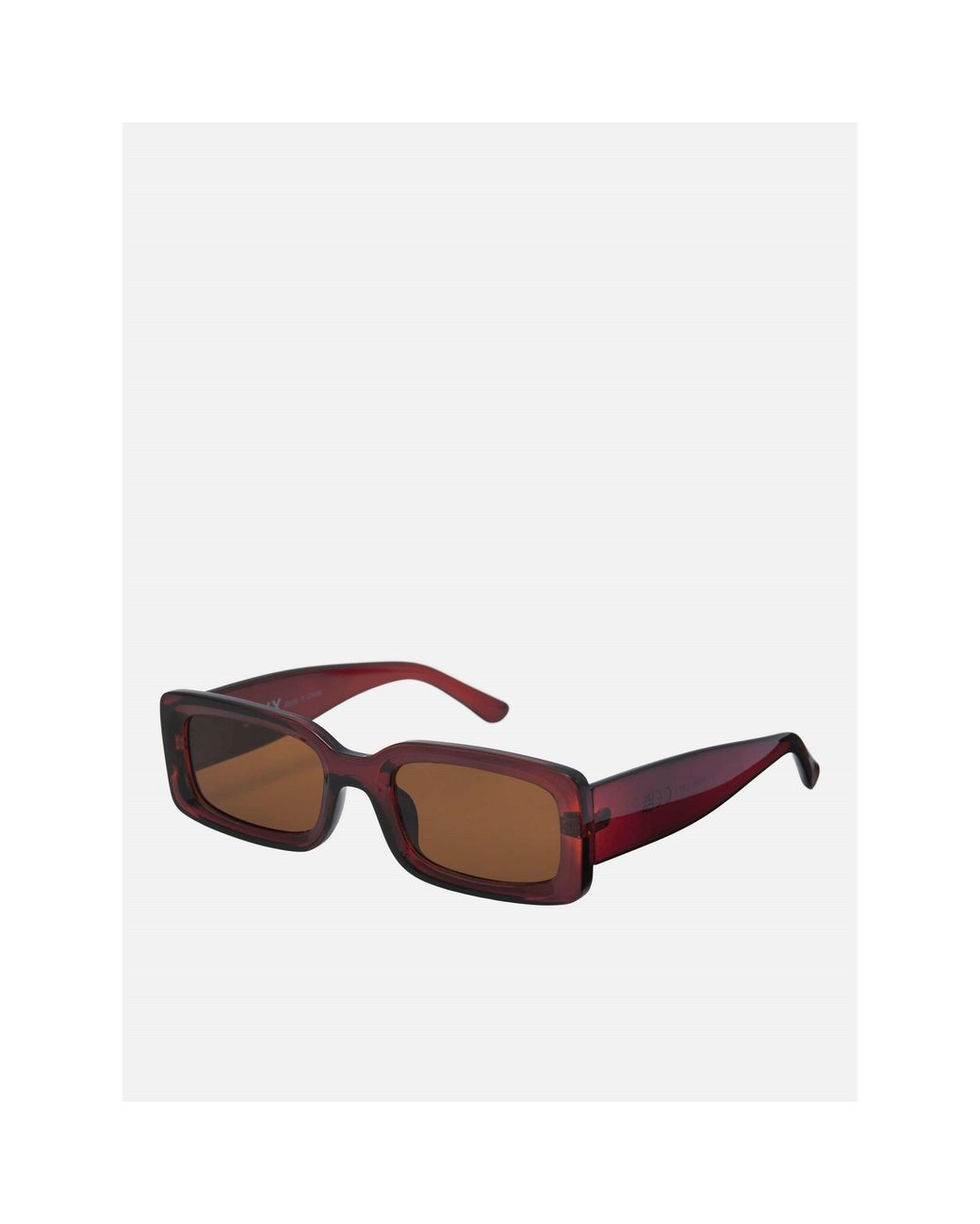 JJXX Brown Rosee Rectangle Sunglasses