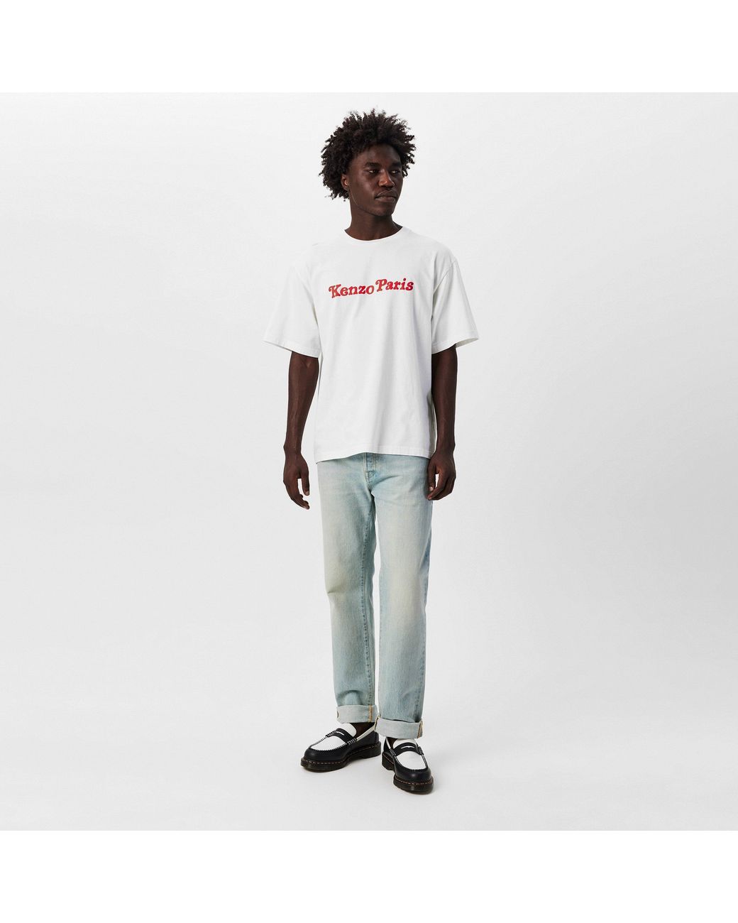 KENZO Gray Tiger Embroidered T-Shirt for men