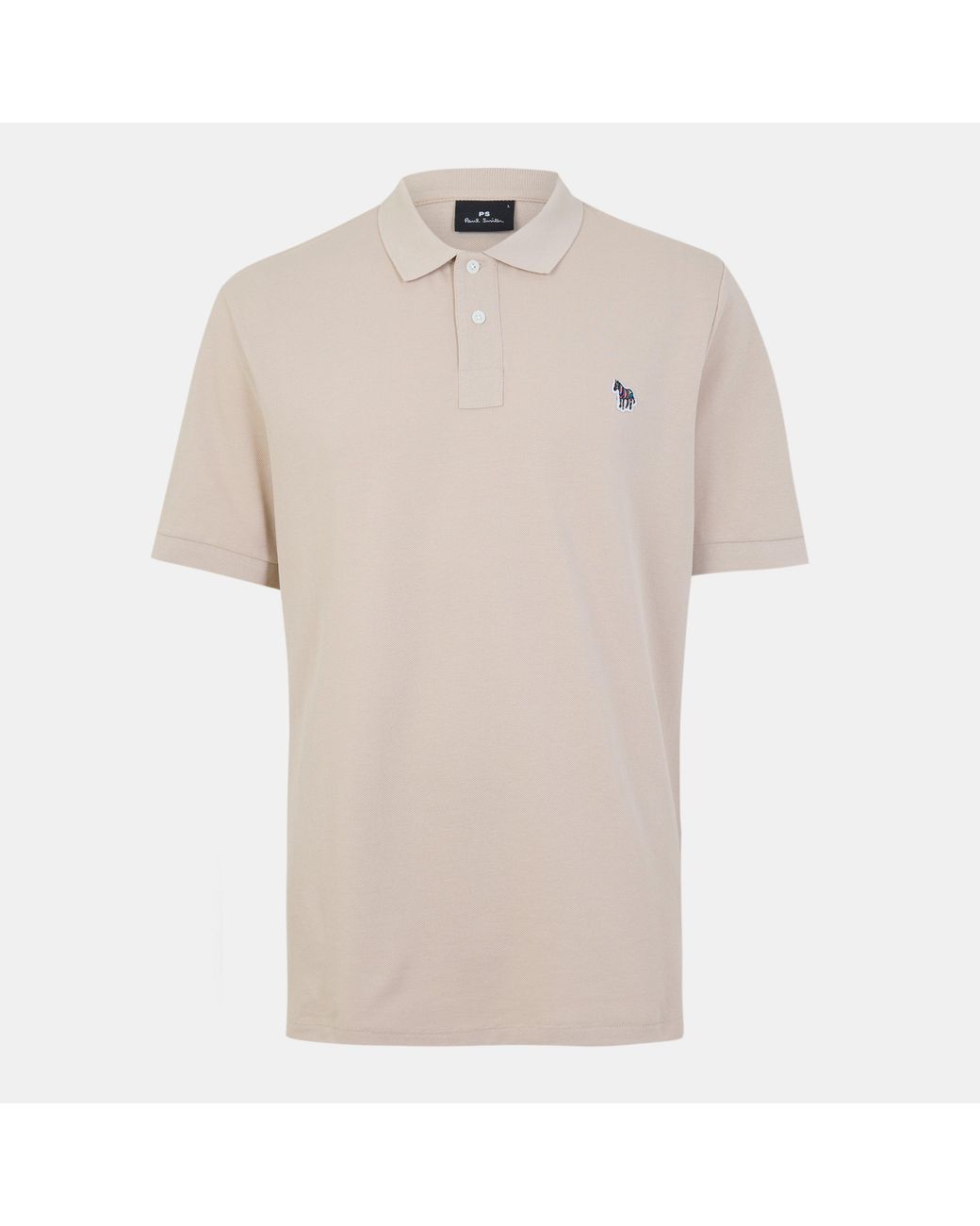 Paul Smith Natural Regular Fit Zebra Polo Shirt for men