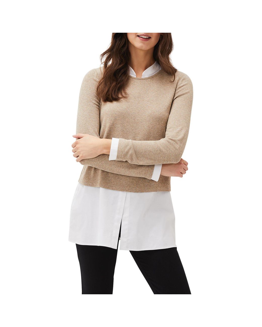 Phase Eight Natural Elmira Double Layer Top