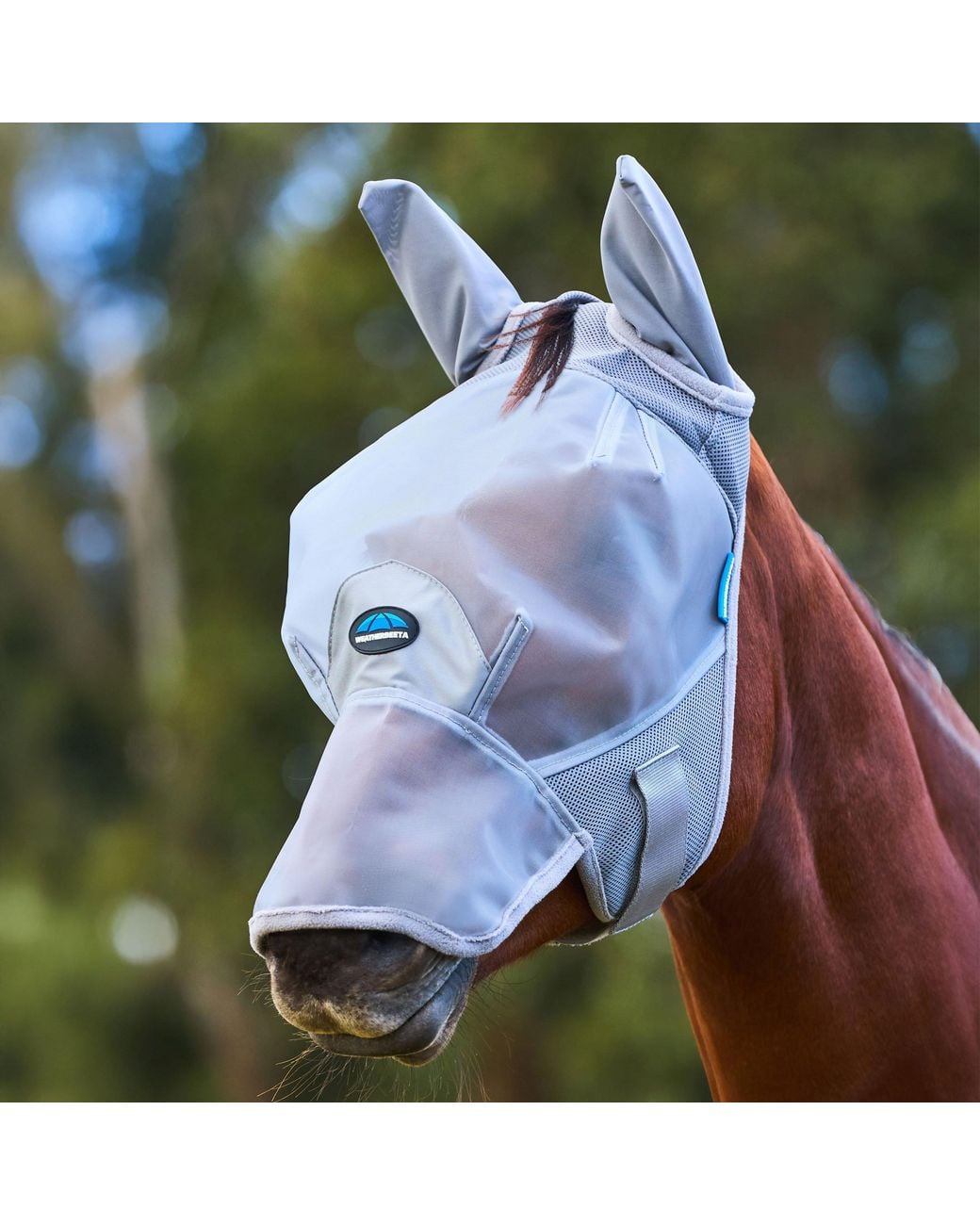 Weatherbeeta Blue Comfitec Fine Mesh Mask With Ears & Nose