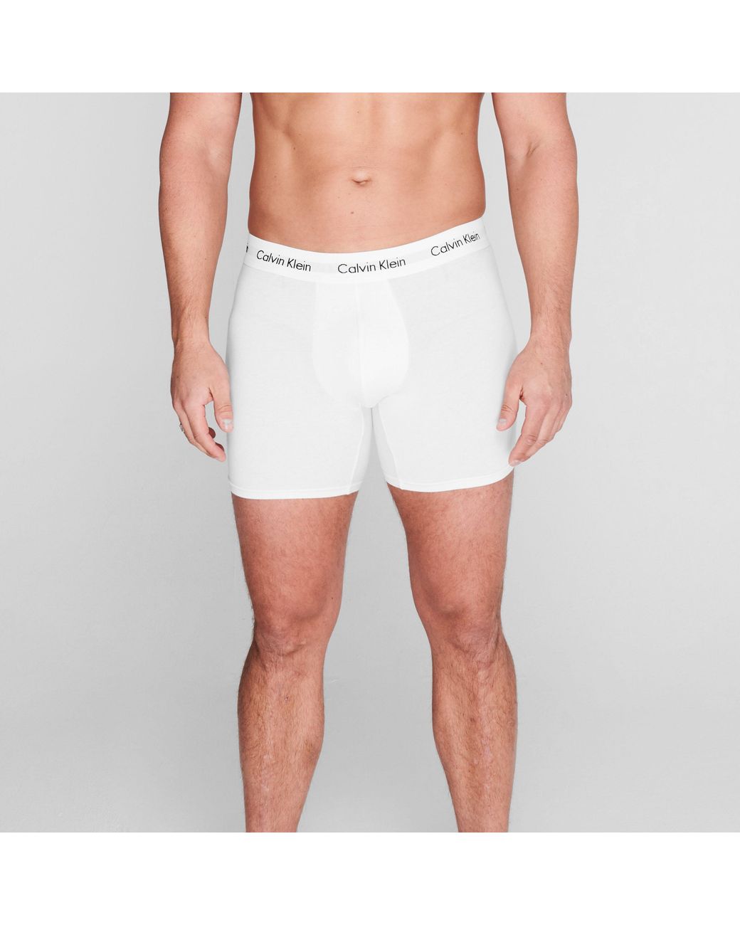 Calvin Klein White Calvinklein 3 Pack Boxer Briefs for men