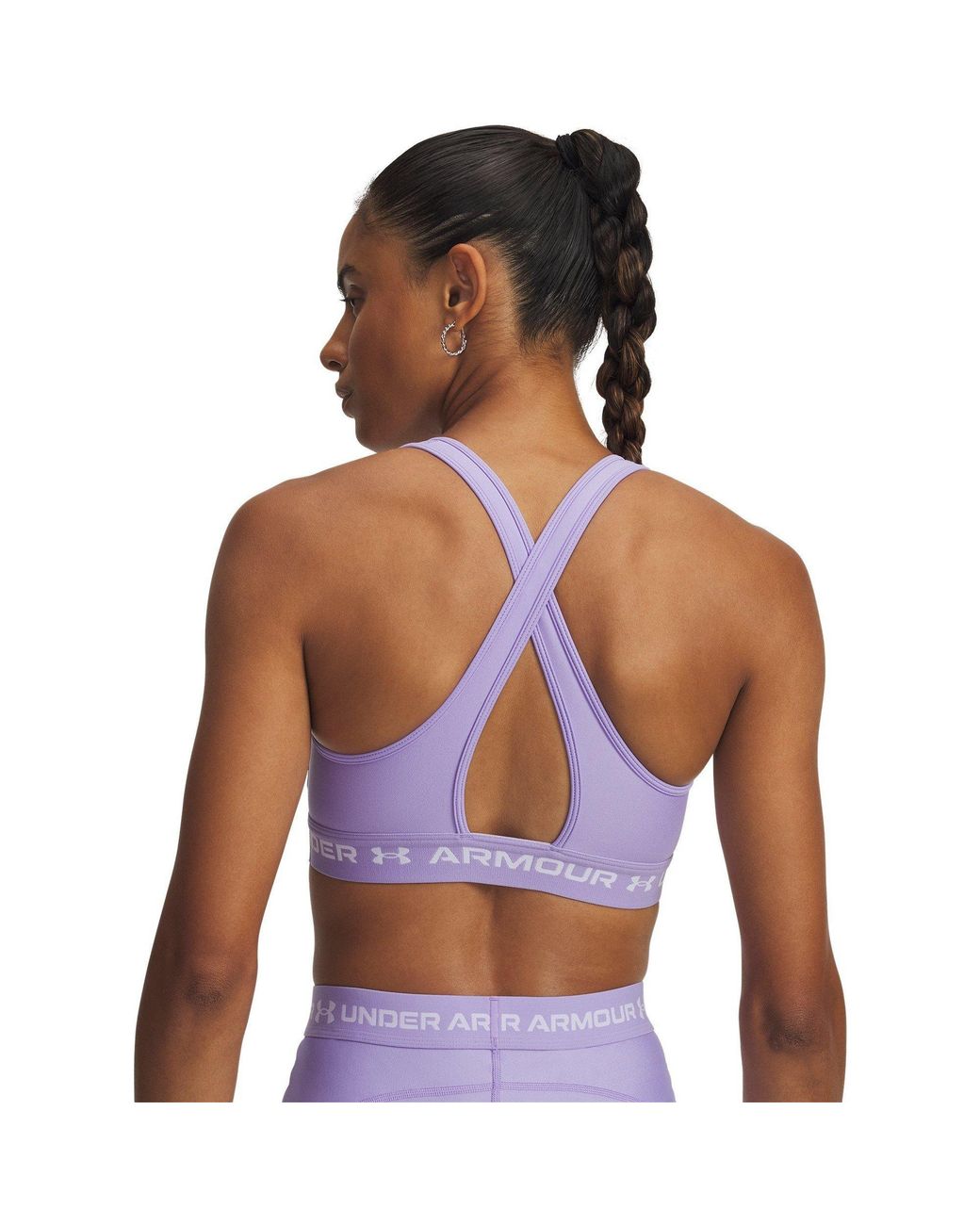 Under Armour Purple Crossbodyack Medium Impact Sports Bra
