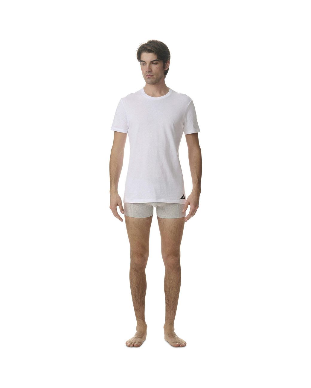 Adidas White Short Sleeve Performance 3 Pack Gym Top for men