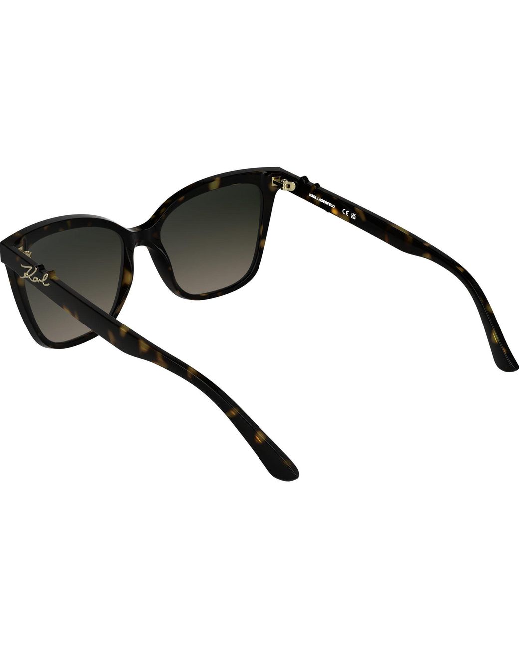 Karl Lagerfeld Black Modified Rectangle Sunglasses