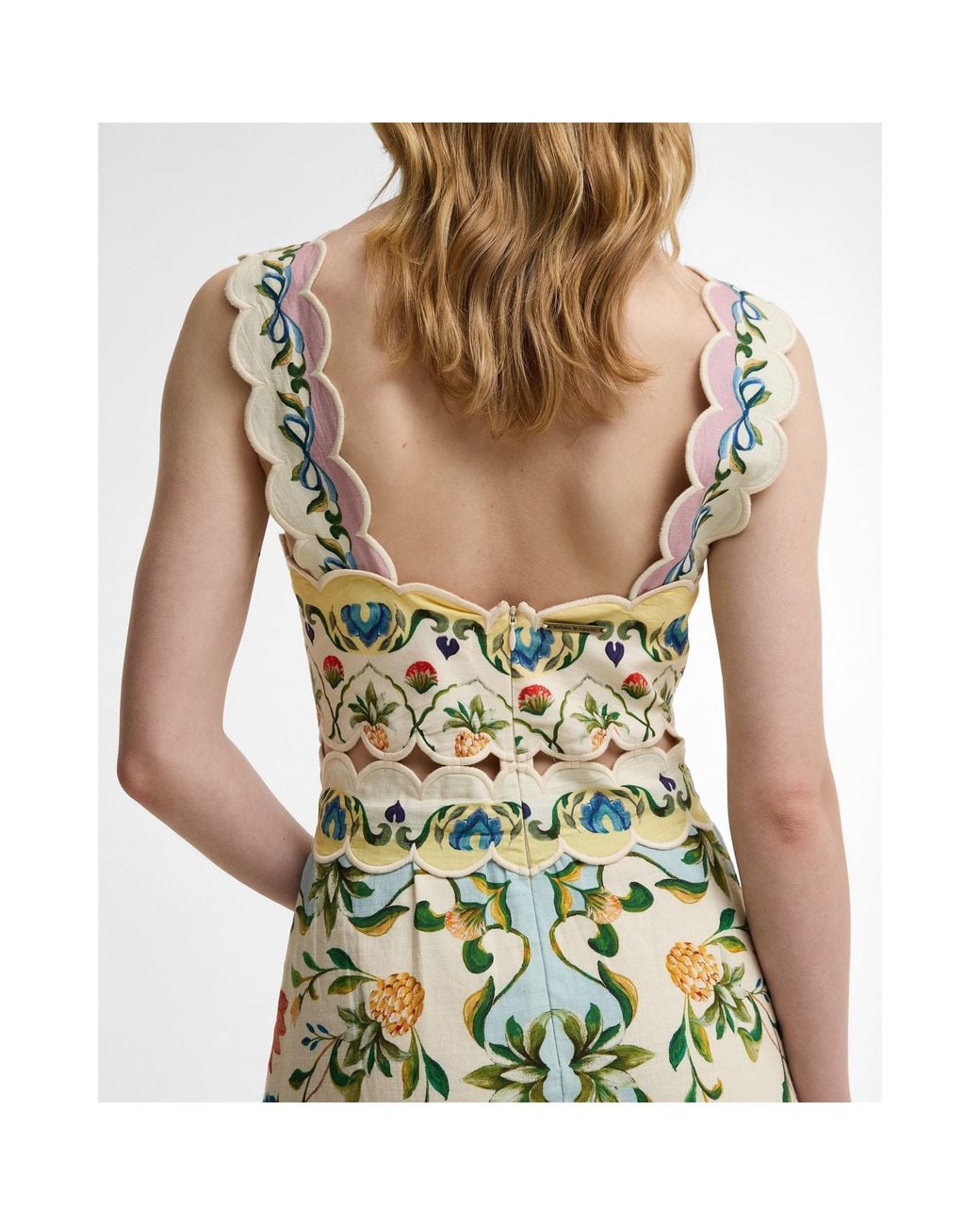 BARBOUR X FARM RIO Metallic Long Maxi Dress