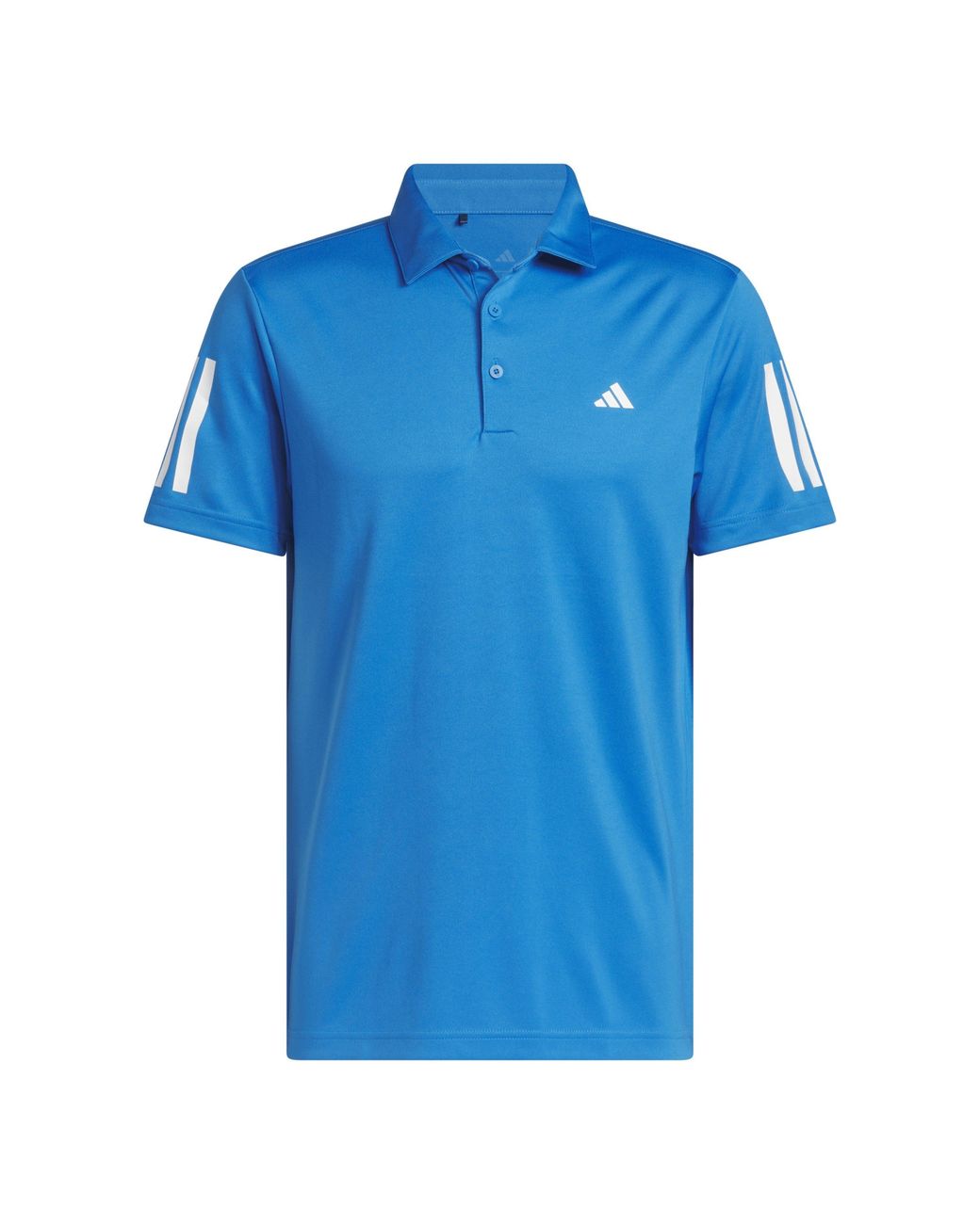 Adidas Blue 3 Stripe Polo Shirt for men