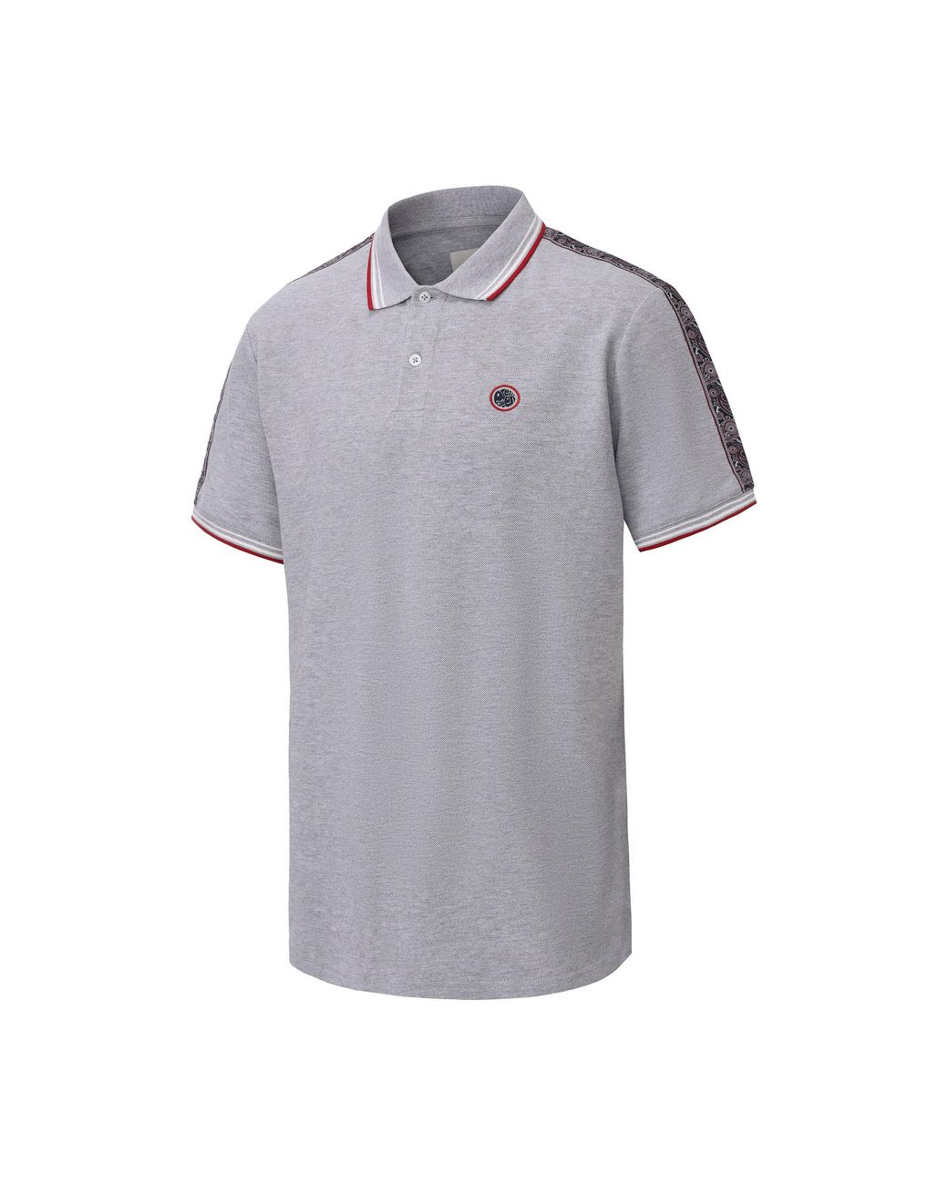 Pretty Green Gray Tape Polo for men
