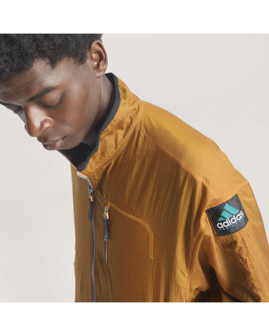 Adidas Black Eqt Full-Zip Short Puffer Jacket for men