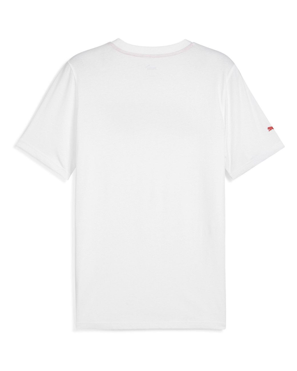 PUMA White Ess Logo Regular Fit T-Shirt for men
