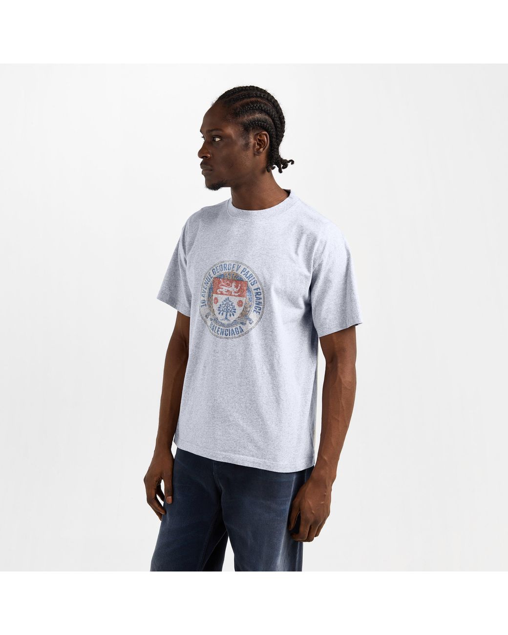 Balenciaga Blue Bal Standard T-Shirt for men