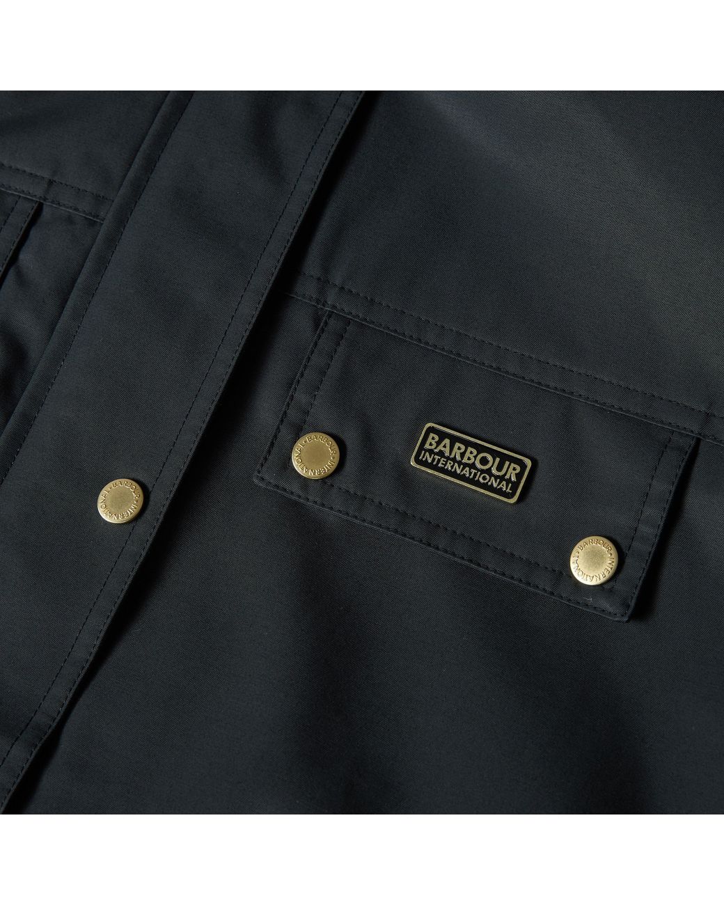 Barbour Black Molina Cotton Full-Zip Showerproof Anorak