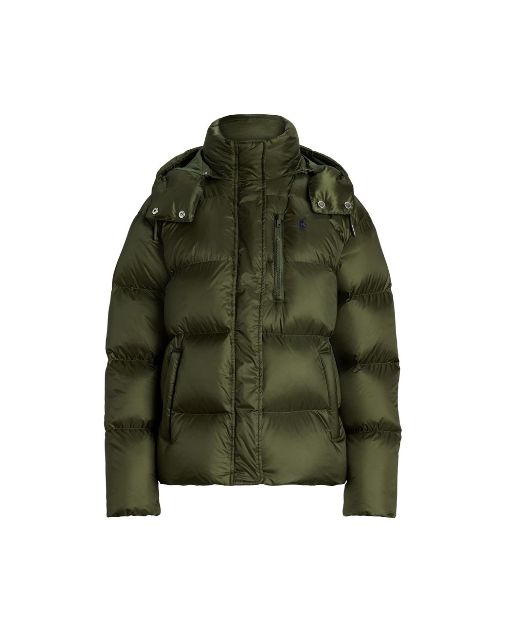 Polo Ralph Lauren Green Carly Duck Down Short Puffer Jacket