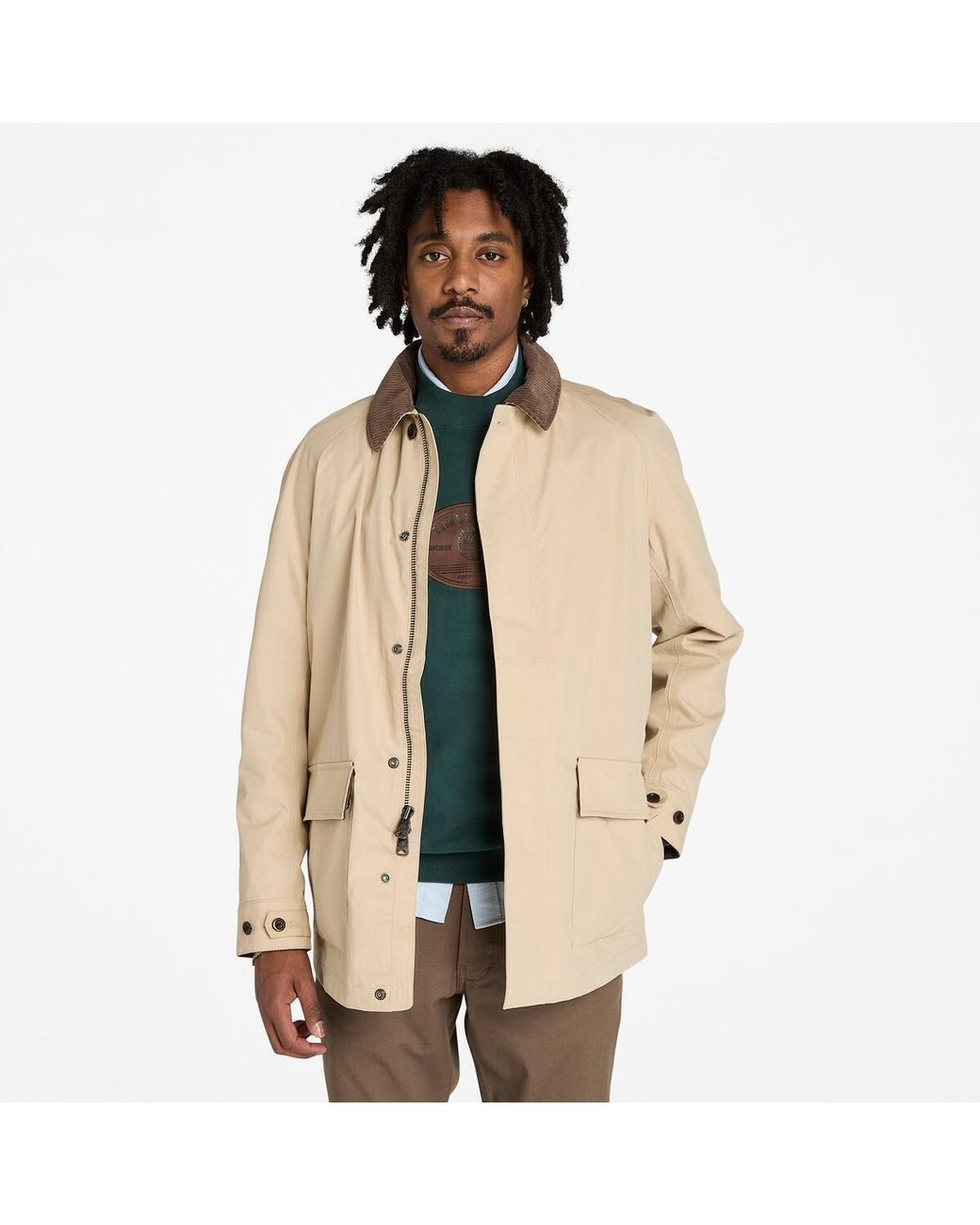 Timberland Natural Timb Cotton Structured Fit Barn Jacket for men