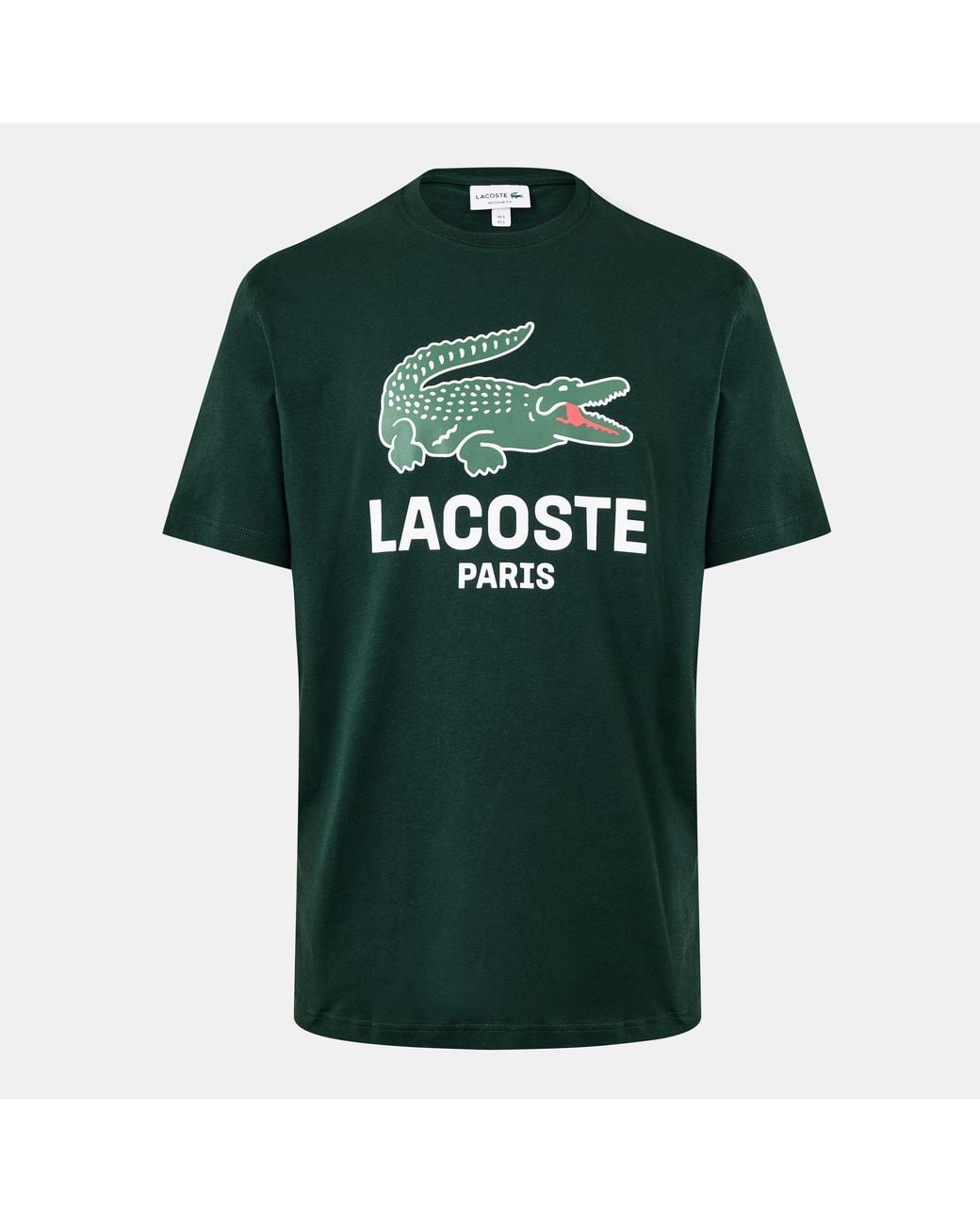 Lacoste Green Large Croc Regular Fit T-Shirt for men