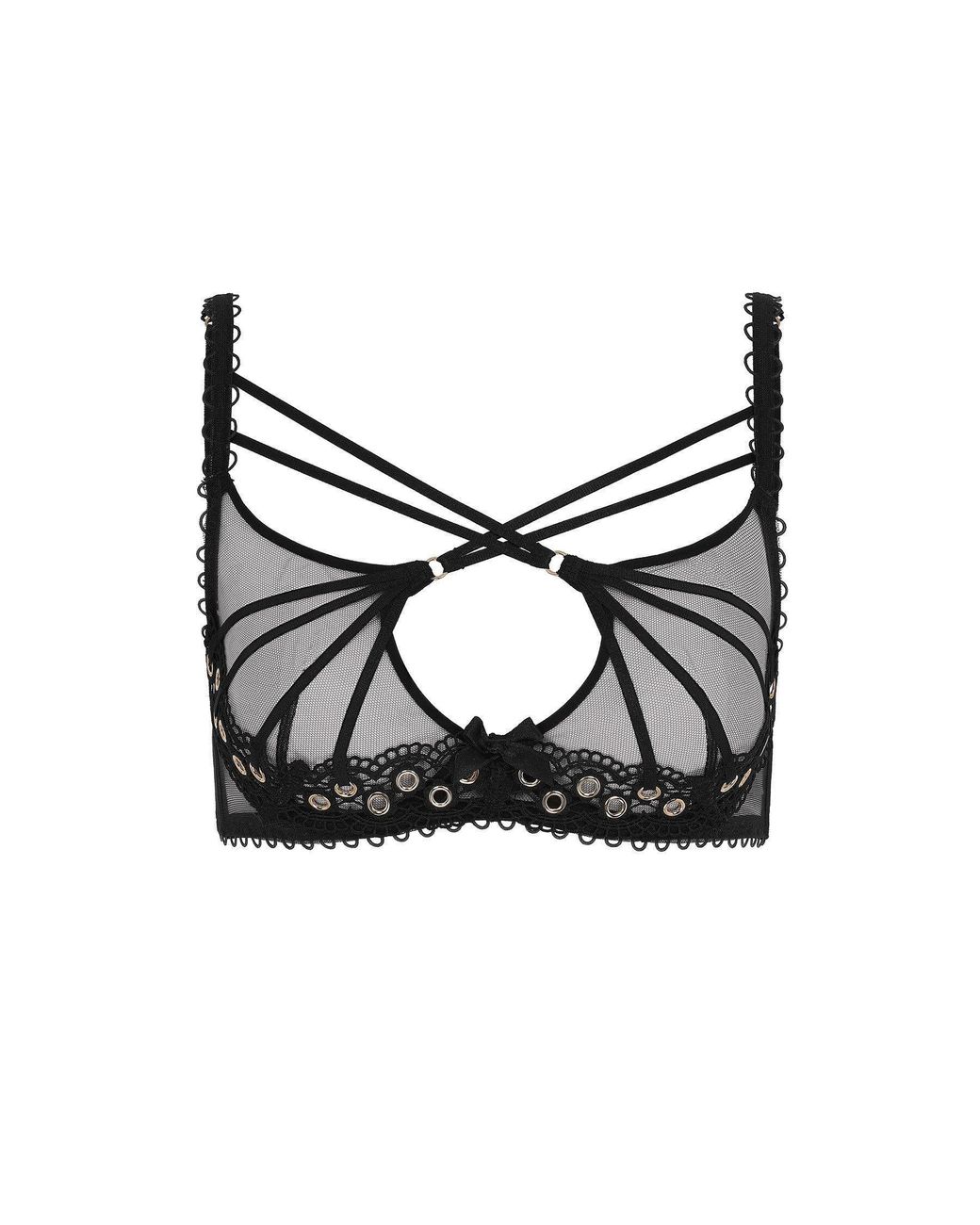 Agent Provocateur Black Doretta Plunge Underwired Bra