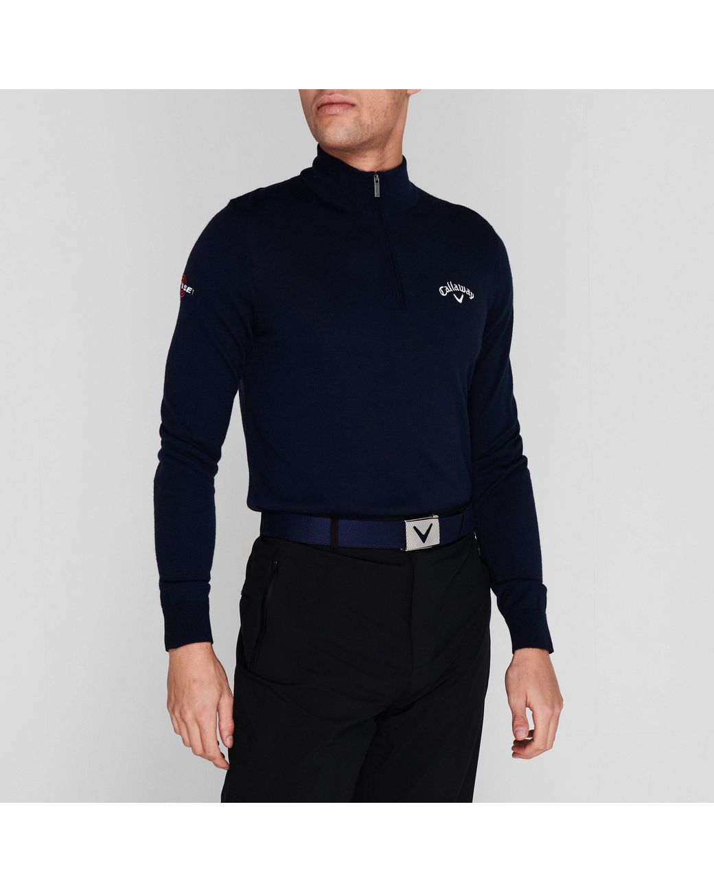 Callaway Apparel Blue Zip Sweater for men