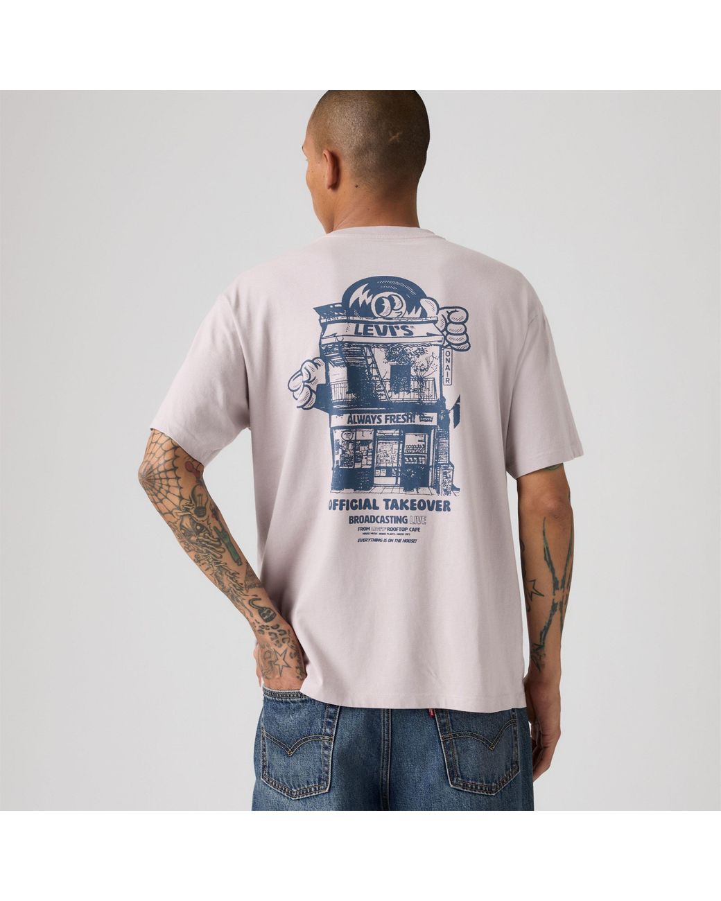 Levi's Multicolor Music City Cotton Short-Sleeve Graphic Relaxed-Fit T-Shirt for men