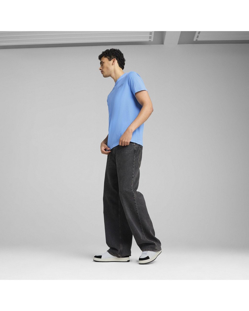 PUMA Blue Regular Fit T-Shirt for men