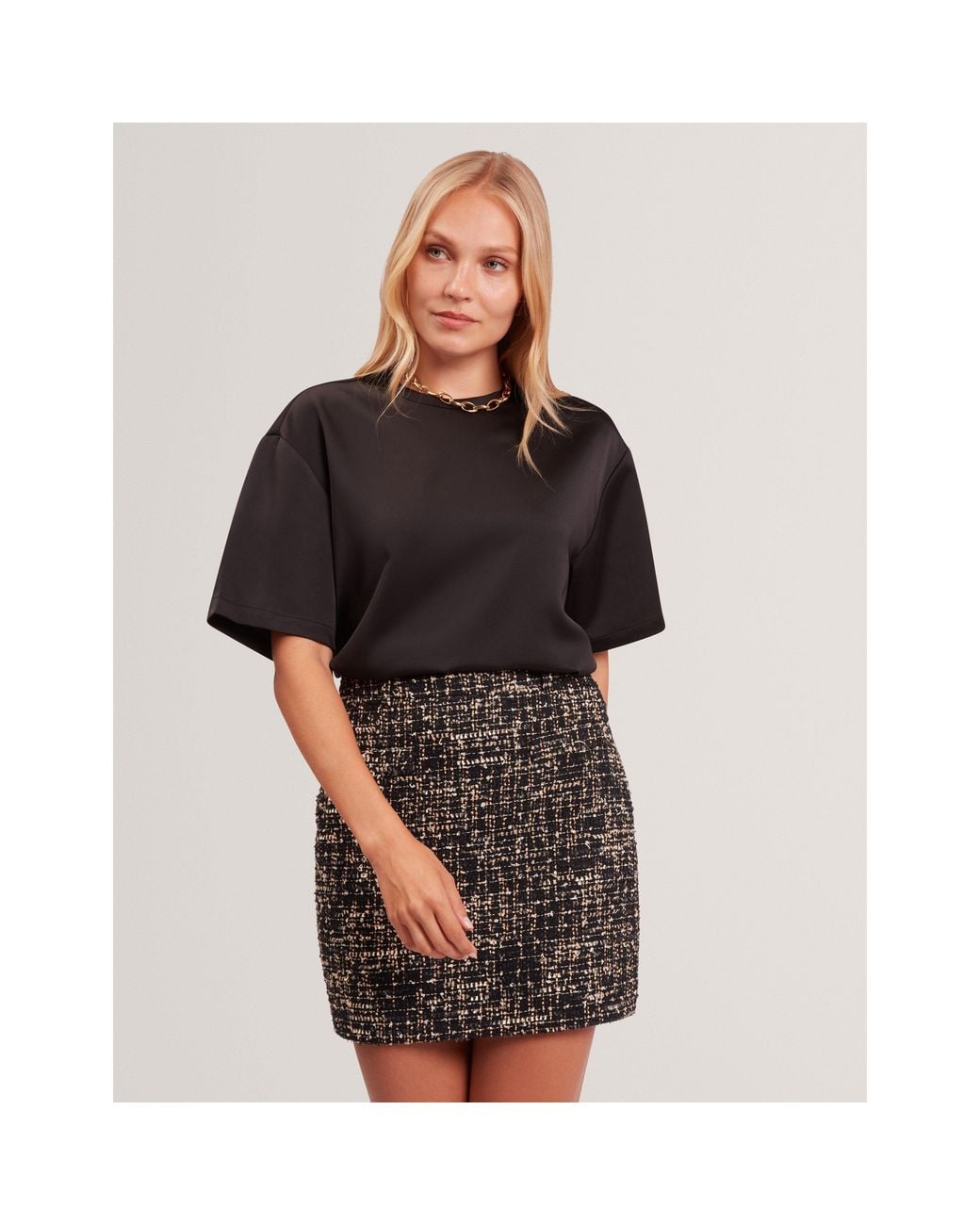 Ted Baker Black Ted Satin Ss Tee Ld71