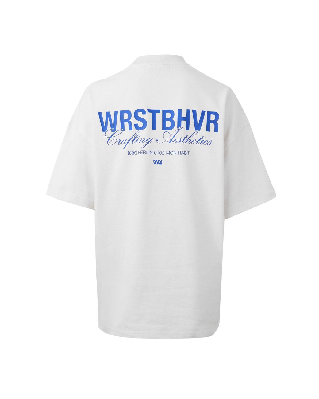 WRSTBHVR White Stdio V-13 Over The Head Cotton Oversized-Fit T-Shirt