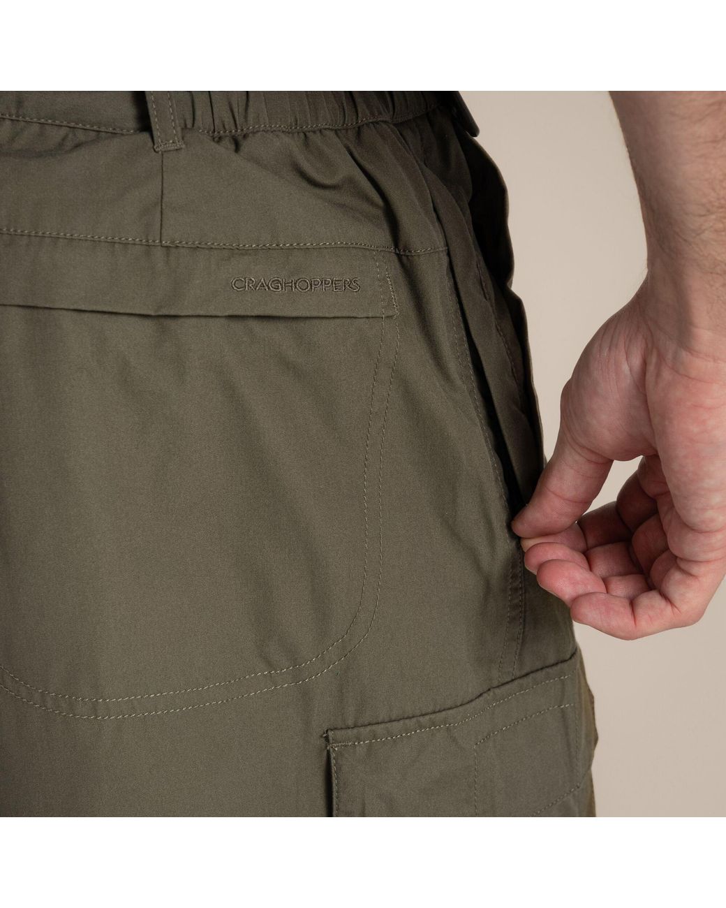 Craghoppers Gray Kiwi Convertible Water-Repellent Trousers for men