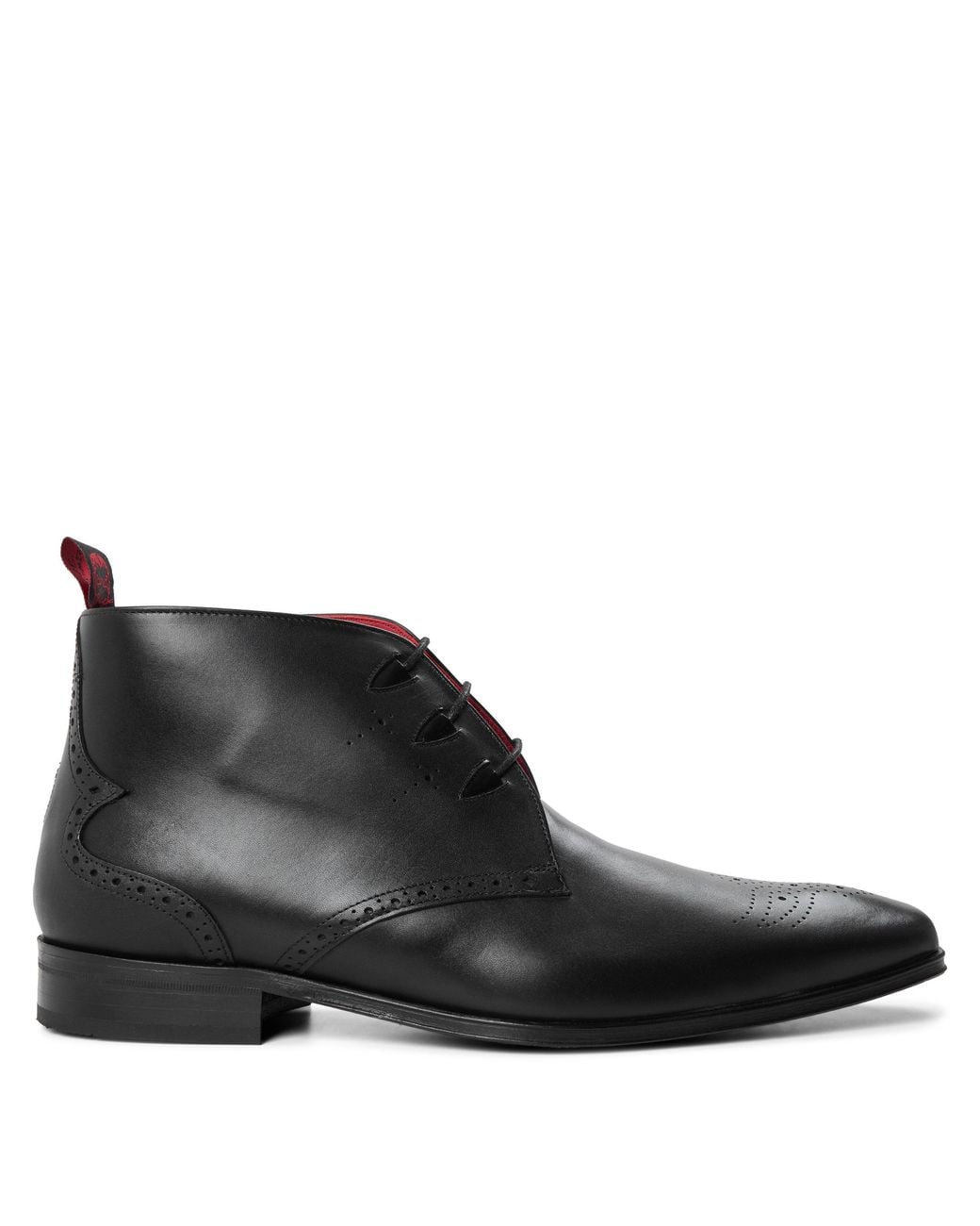 Jeffery West Black Scarface Leather Chukka Boots for men