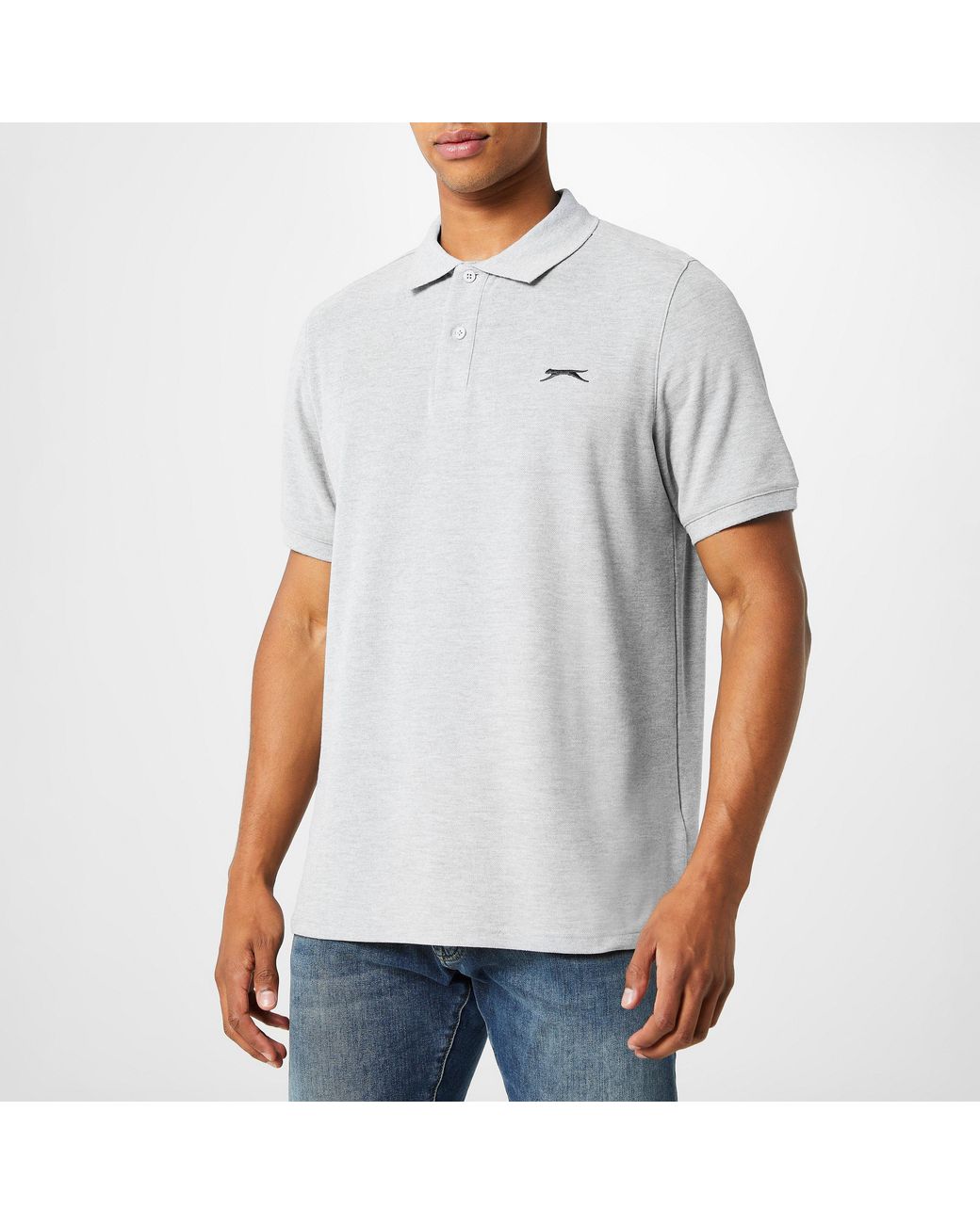 Slazenger 1881 White Plain Polo Shirt for men