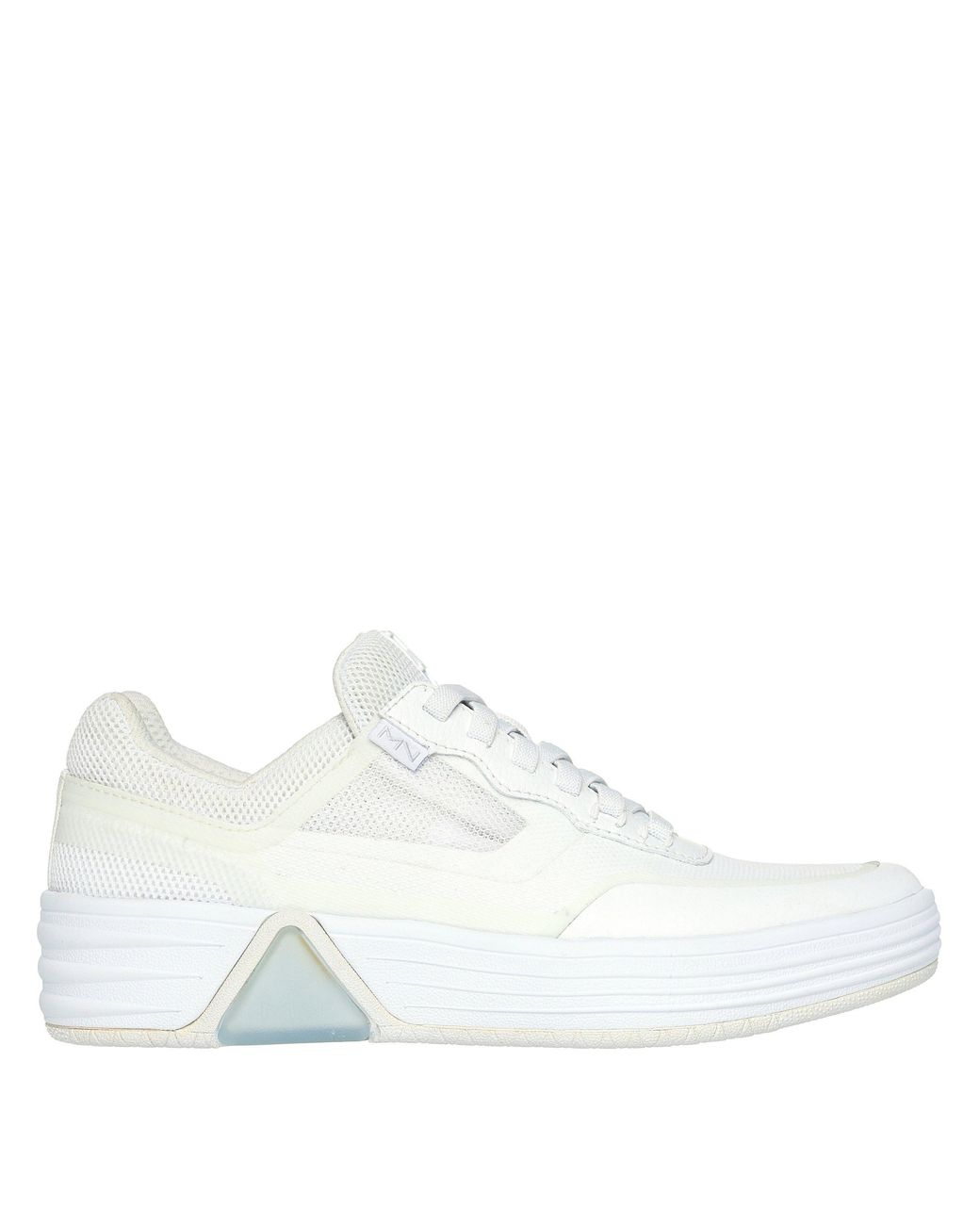 Skechers White Classic Low-Top Trainers