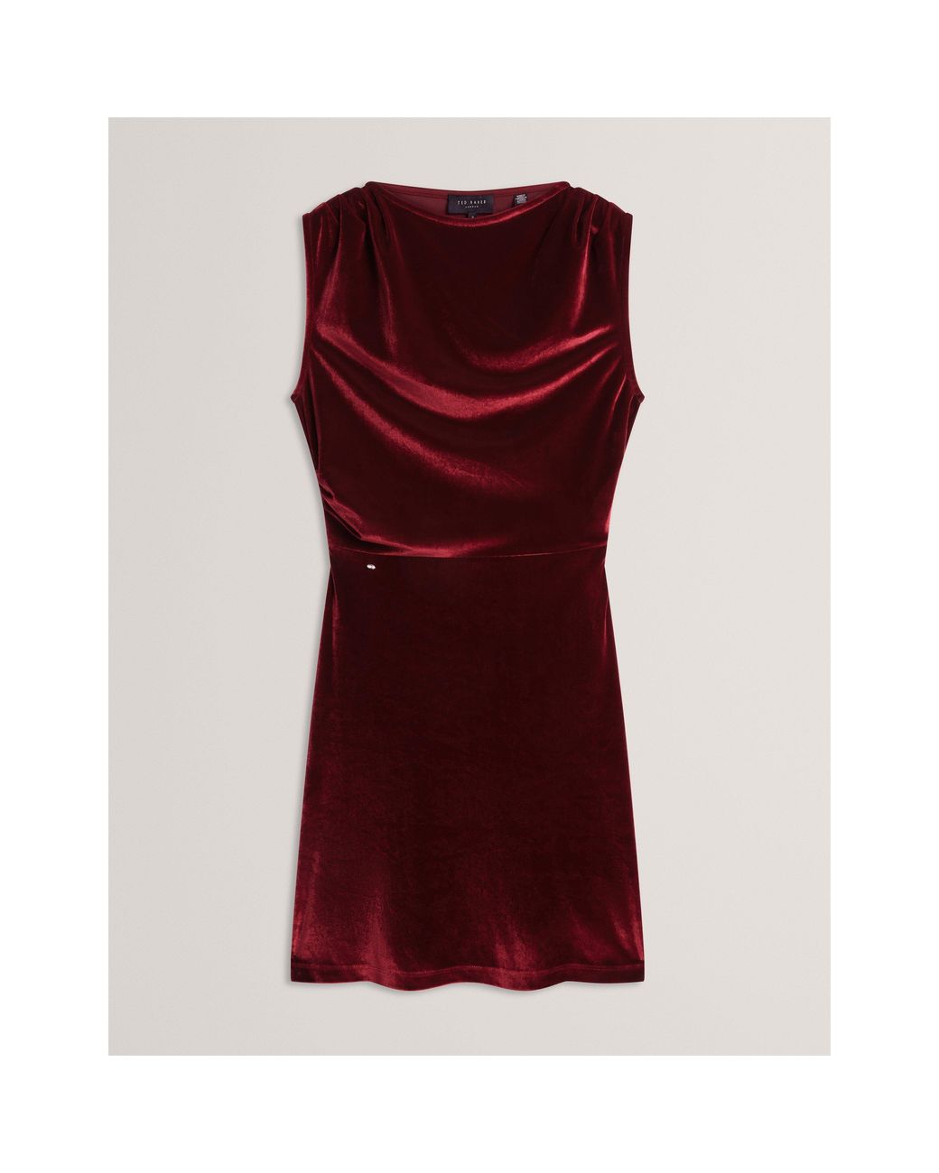 Ted Baker Red Ted Min Velvet Dress Ld64