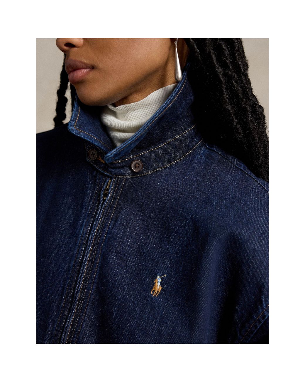 Polo Ralph Lauren Blue Denim Bomber Jacket