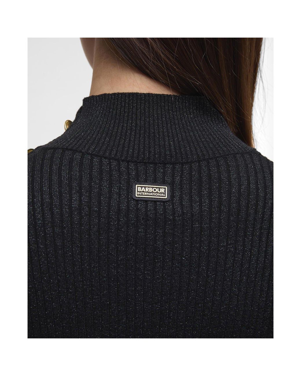 Barbour Black Stella Ribbed Jumper