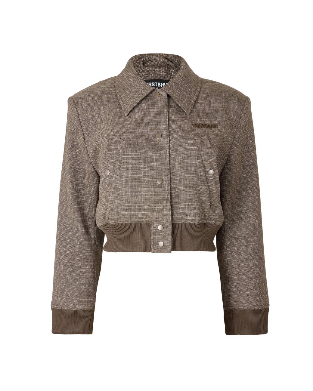 WRSTBHVR Brown Nadeen Cropped Barn Jacket