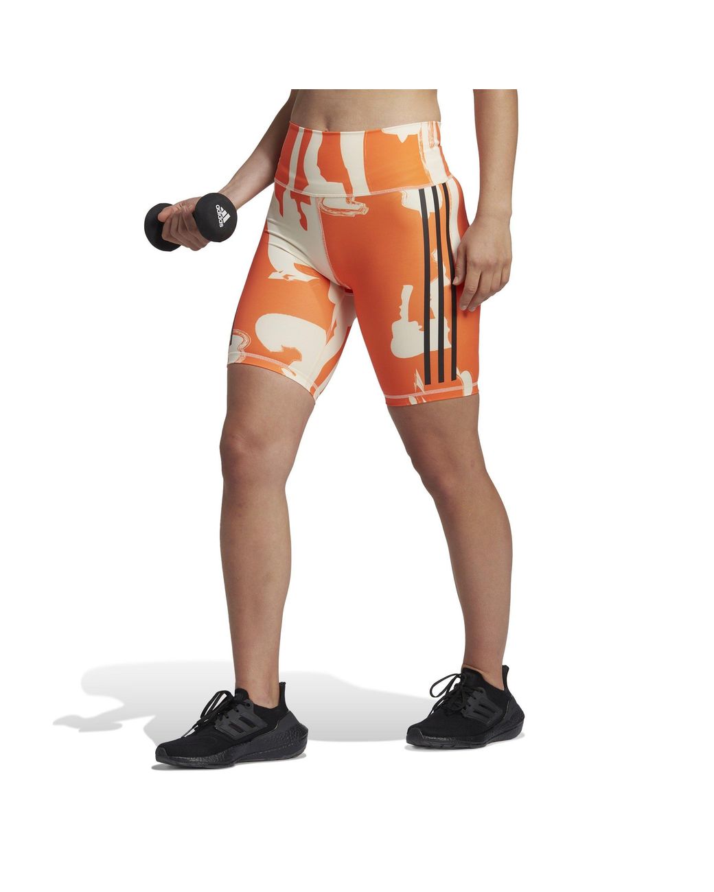 Adidas Originals Orange Fitted Cycling Shorts