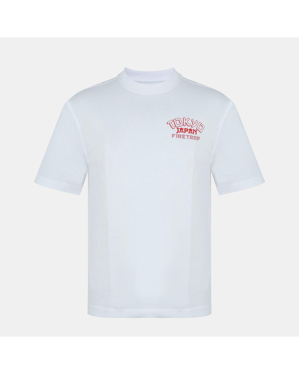 Firetrap White Tokyo Oversized T-Shirt for men