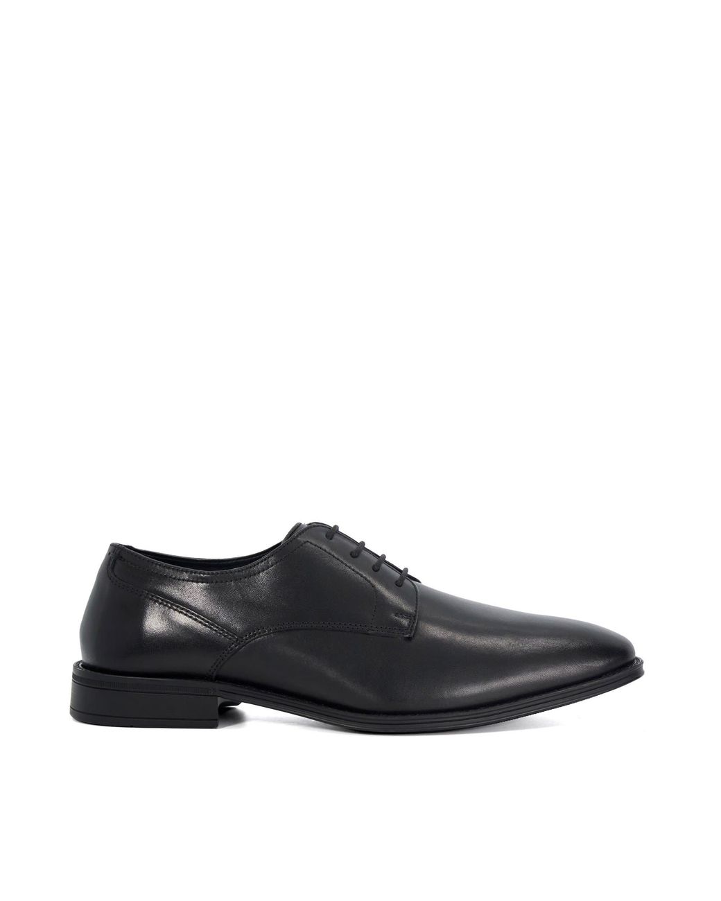 Dune Black Satin Derby Shoes for men