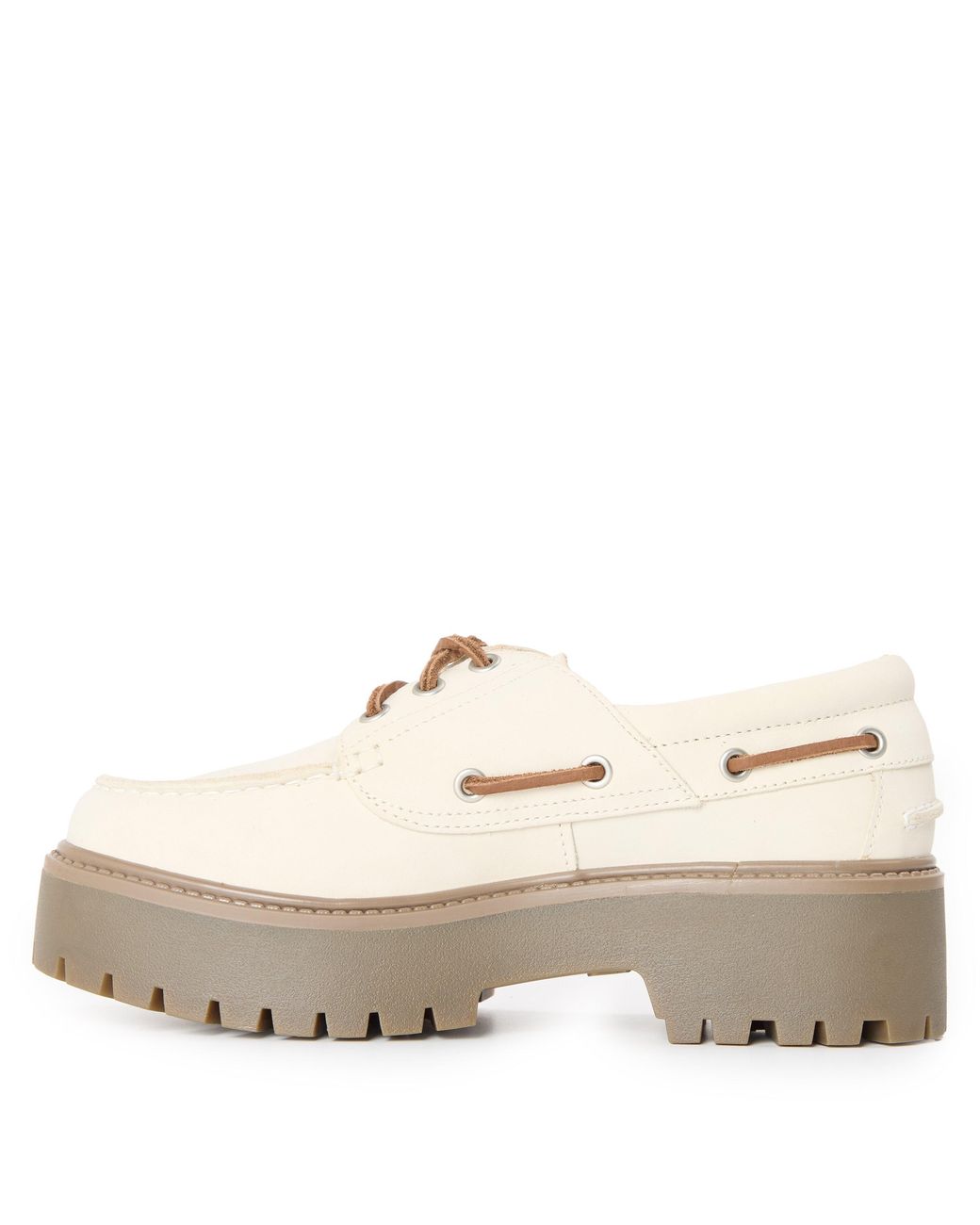 Timberland White Stone Street Natural Nubu Boat Shoes