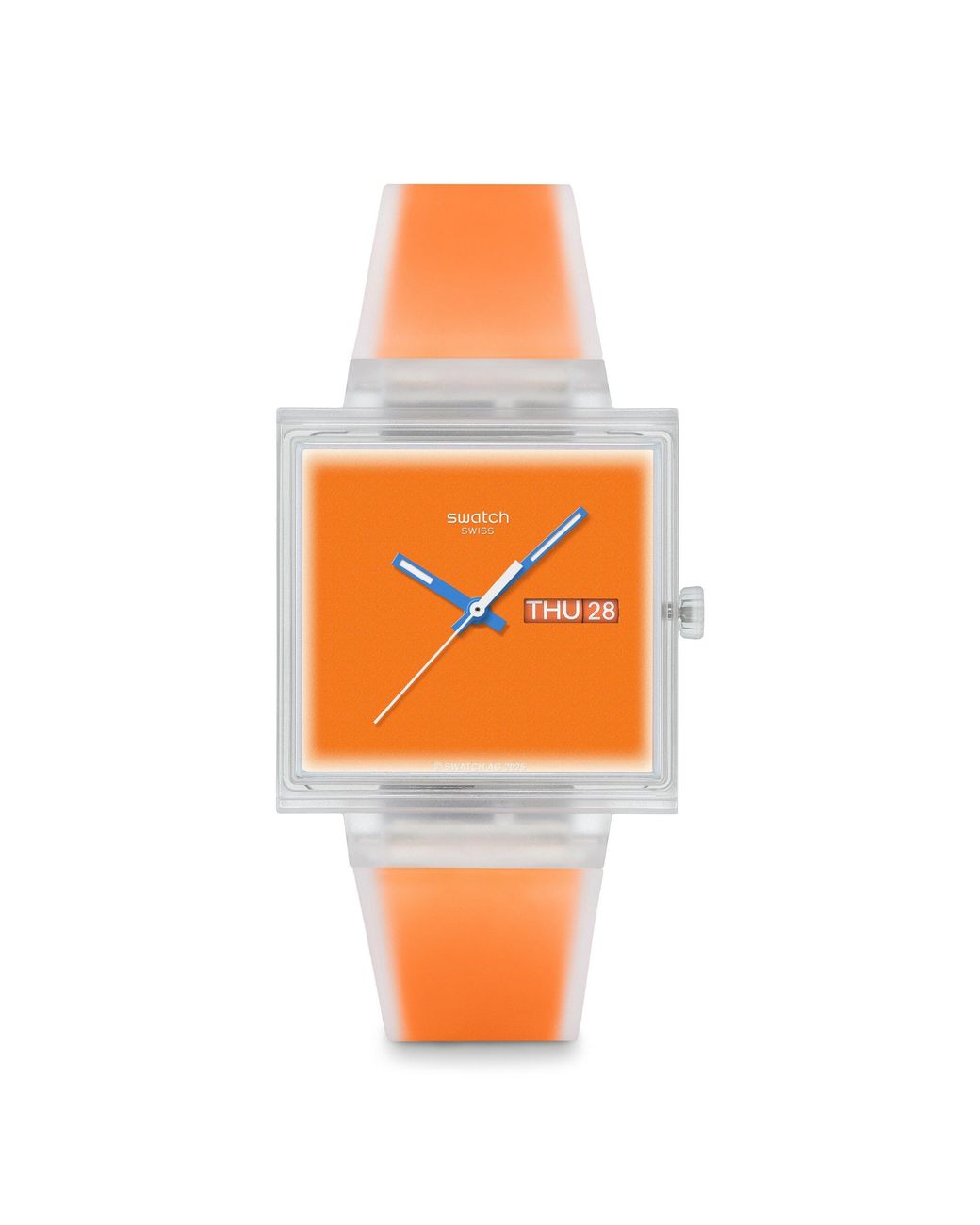 Swatch Orange What If Jelly Analogue Quartz Watch for men