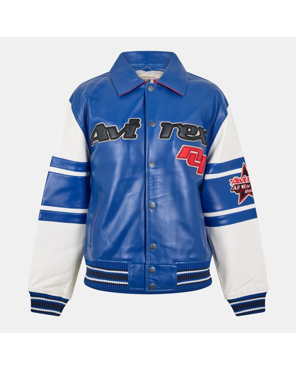 Avirex Blue Star/Stripes Varsity Jacket for men