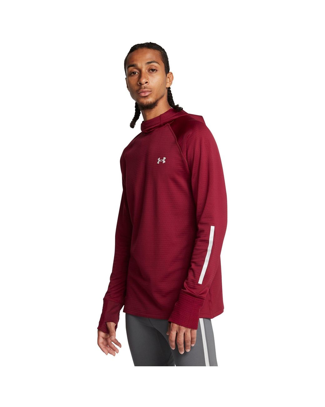 Under Armour Red Launch Elite Cold Weather Balaclava Performance Hoodie for men